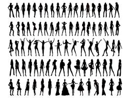 Silhouette people vector design illustration template